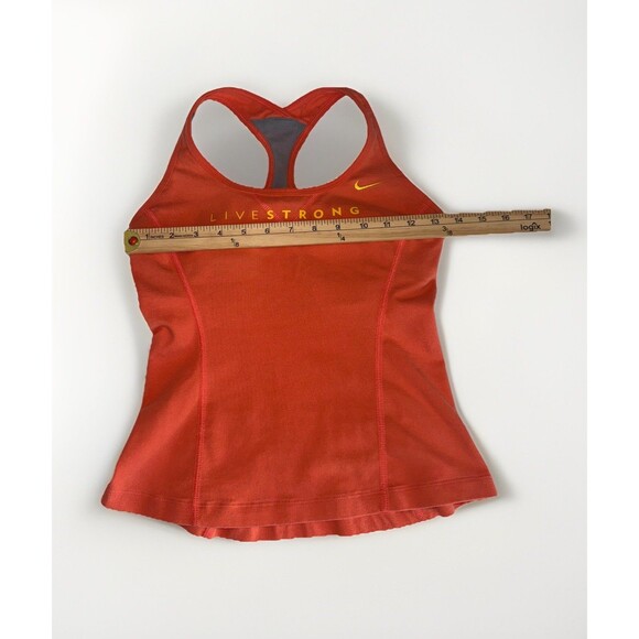 Nike Women's Dri-Fit Livestrong Tank Top Racerback Sport Bra Size Small Orange - Picture 5 of 7